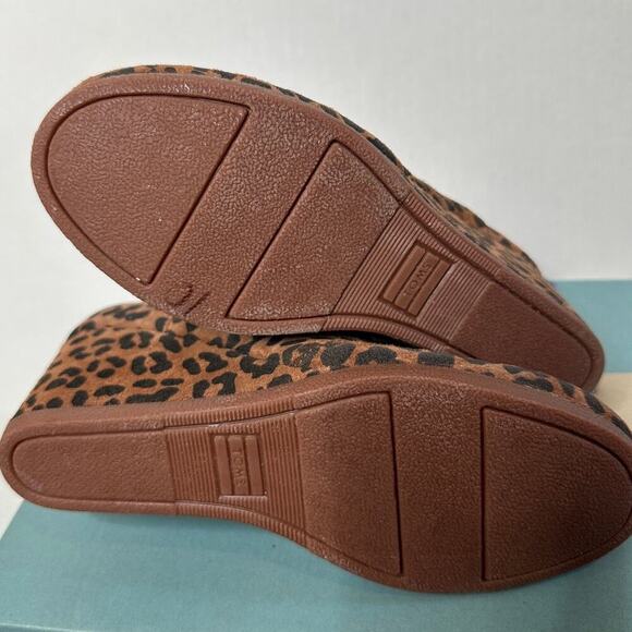 NWT Toms Size 6 Black Brown Leopard Print Suede Kelsey Bootie y2k Wedge - Picture 8 of 11